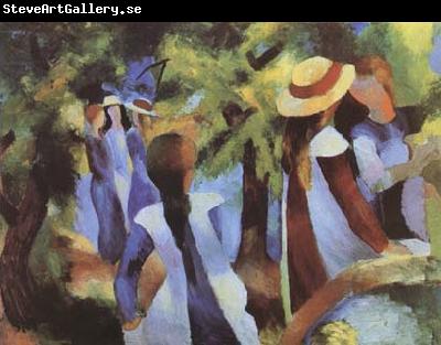 August Macke Girls Amongst Trees (mk09)